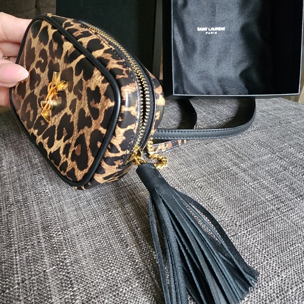 Authentic YSL Leopard Print Mini Crossbody Bag - Picture 12 of 14